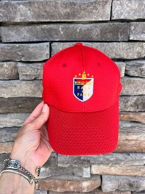 Vintage The Game World Golf Hall of Fame Red Embroidered Hat 90s Size Medium